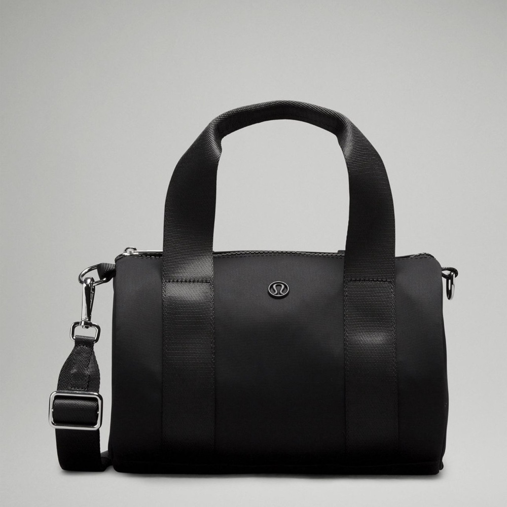 Lululemon Athletica Black Duffel Bag with Detachable Strap